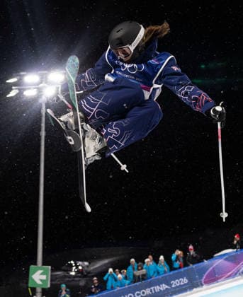 OLYMPICS - Winter Olympic Games, Olympische Spiele, Olympia, OS Milano Cortina 2026 LIVIGNO,ITALY,19.FEB.26 - OLYMPICS, FREE SKI, FREESTYLE SKIING - Winter Olympic Games Milano Cortina 2026, halfpipe, women, qualification. Image shows Zoe Atkin (GBR).  GEPAxpictures xWolfgangxGrebien