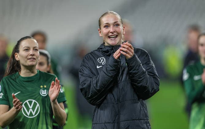 ITA, Wolfsburg, Juventus Turin vs VfL Wolfsburg, WomenÂs Champions League, Football, UEFA, Season 2025 2026, Allianz Stadium, Playoffs, Second leg in picture Camilla Küver VfL Wolfsburg Women 16 DFB DFL REGULATIONS PROHIBIT ANY USE OF PHOTOGRAPHS AS IMAGE SEQUENCES AND OR QUASI VIDEO, 19 02 2026 Copyright: HMBxMedia HendrikxHamelau