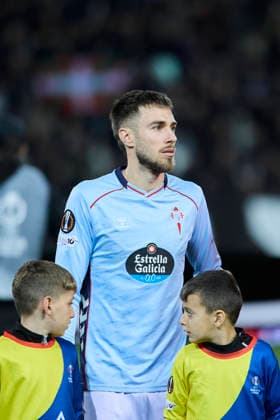 RC Celta de Vigo v Paok FC - UEFA Europa League THESSALONIKI, GREECE SPAIN - FEBRUARY 19: Oscar Mingueza of Celta de Vigo looks on prior the UEFA Europa League 2025 26 KO Playoff match between Paok FC and RC Celta de Vigo at Toumba Stadium on February 19, 2026 in Thessaloniki, Greece. Thessaloniki Toumba Stadium Greece Copyright: xDiegoxSimonx