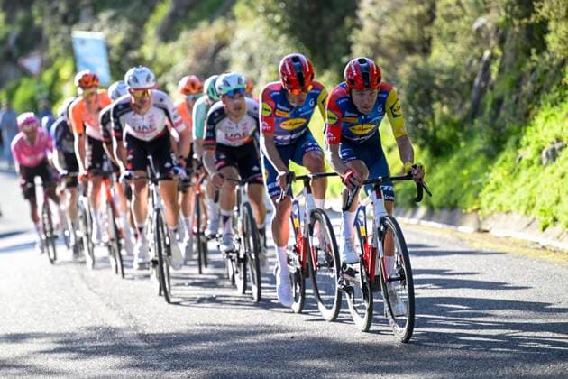 Volta Algarve 2026 Stage 2 FOIA (MONCHIQUE), PORTUGAL - FEBRUARY 19 : Verona Carlos (ESP) of Lidl Trek in front of Ayuso Juan (ESP) of Lidl Trek during stage 2 of the 52th edition of Volta Algarve an UCI ProSeries 2.Pro cycling road race stage for Men Elite of 147.2 km with start in Portimao and finish in Foia (Monchique) on February 19, 2026 in Foia (Monchique), Portugal, 19 02 2026 ( Motordriver Guy De Vuyst - Foia (Monchique) Portugal  Copyright: xNicoxVereeckenx