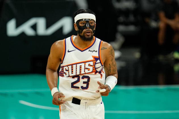 February 19, 2026, Austin, Texas, USA: Phoenix Suns guard JORDAN GOODWIN (23) during an NBA, Basketball Herren, USA game between the Spurs and the Suns on February 19, 2026 in Austin, Texas. The Spurs won, 121-94. NBA 2026: Spurs 121: Suns 94  - ZUMAc201 20260219_zap_c201_021 Copyright: xScottxColemanx