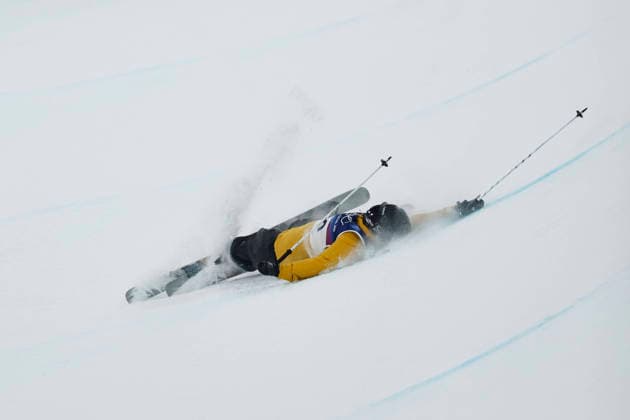 260219 -- LIVIGNO, Feb. 19, 2026 -- Grete-Mia Meentalo of Estonia falls during the qualification of freestyle skiing women s freeski halfpipe at the Milan-Cortina 2026 Olympic Winter games, Winterspiele,Spiele, Summer games in Livigno, Italy, Feb. 19, 2026. MICO2026ITALY-LIVIGNO-OLYMPIC WINTER GAMES-FREESTYLE SKIING-WOMEN S FREESKI HALFPIPE-QUALIFICATION WangxPeng  (MICO2026)ITALY-LIVIGNO-OLYMPIC WINTER GAMES-FREESTYLE SKIING-WOMEN S FREESKI HALFPIPE-QUALIFICATION IMAGO WangxPeng  imago images 0848099826