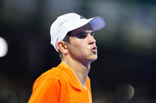 2026 Delray Beach Open - Day 4 - Taylor Fritz Of USA v Rafael Jodar Of Spain Rafael Jodar of Spain reacts against Taylor Fritz of the USA during their match on Day 4 of the Delray Beach Open at the Delray Tennis Center in Delray Beach, Florida, on February 19, 2026. Delray Beach FL United States  Copyright: xMauricioxPaizx originalFilename:paiz-2026delr260219_npBBO.jpg