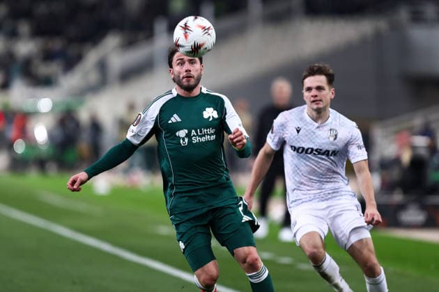 Panathinaikos FC v FC Viktoria Plzen - UEFA Europa League 2025 26 Knockout Play-off First Leg Davide Calabria of Panathinaikos is in action during the UEFA Europa League play-offs 1st leg game between Panathinaikos and Viktoria Plzen at Oaka Stadium in Athens, Greece, on February 19, 2026.  Copyright: xStefanosxKyriazisx originalFilename:kyriazis-panathin260219_npNpd.jpg