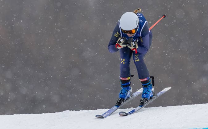 OLYMPICS - Winter Olympic Games, Olympische Spiele, Olympia, OS Milano Cortina 2026 LIVIGNO,ITALY,20.FEB.26 - OLYMPICS, SKI CROSS - Winter Olympic Games Milano Cortina 2026, Skicross, women, qualification. Image shows Linnea Mobaerg (SWE).  GEPAxpictures xHaraldxSteiner