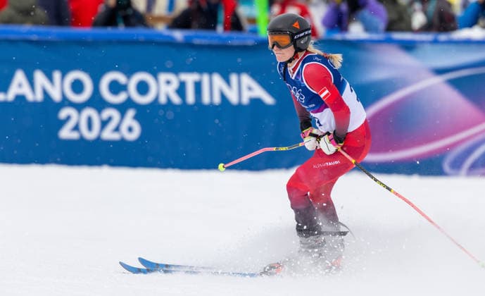 OLYMPICS - Winter Olympic Games, Olympische Spiele, Olympia, OS Milano Cortina 2026 LIVIGNO,ITALY,20.FEB.26 - OLYMPICS, SKI CROSS - Winter Olympic Games Milano Cortina 2026, Skicross, women, qualification. Image shows Christina Foedermayr (AUT).  GEPAxpictures xHaraldxSteiner