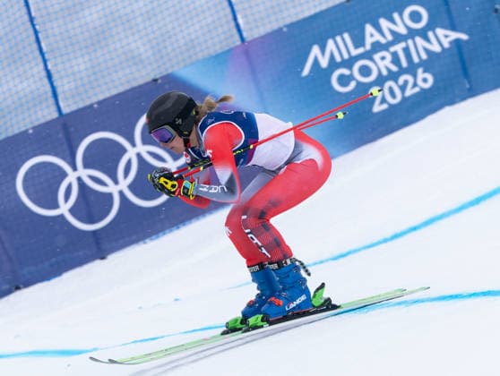OLYMPICS - Winter Olympic Games, Olympische Spiele, Olympia, OS Milano Cortina 2026 LIVIGNO,ITALY,20.FEB.26 - OLYMPICS, SKI CROSS - Winter Olympic Games Milano Cortina 2026, Skicross, women, qualification. Image shows Hannah Schmidt (CAN).  GEPAxpictures xWolfgangxGrebien