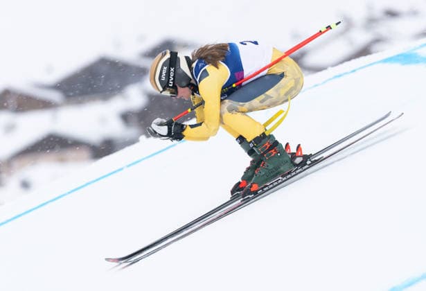 OLYMPICS - Winter Olympic Games, Olympische Spiele, Olympia, OS Milano Cortina 2026 LIVIGNO,ITALY,20.FEB.26 - OLYMPICS, SKI CROSS - Winter Olympic Games Milano Cortina 2026, Skicross, women, qualification. Image shows Leonie Bachl-Staudinger (GER).  GEPAxpictures xWolfgangxGrebien