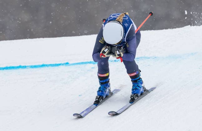 OLYMPICS - Winter Olympic Games, Olympische Spiele, Olympia, OS Milano Cortina 2026 LIVIGNO,ITALY,20.FEB.26 - OLYMPICS, SKI CROSS - Winter Olympic Games Milano Cortina 2026, Skicross, women, qualification. Image shows Linnea Mobaerg (SWE).  GEPAxpictures xHaraldxSteiner