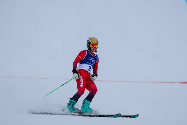 Livigno, Italien 20. Februar 2026: Ski Freestyle Ski Cross Frauen - Olympia 2026 Im Bild: Sonja Gigler (AUT) Snow Park *** Livigno, Italy February 20, 2026 Ski Freestyle Ski Cross Women Olympia 2026 In the picture Sonja Gigler AUT Snow Park Copyright: xFotostandx xHettichx