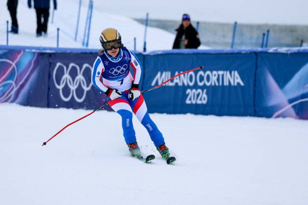 Livigno, Italien 20. Februar 2026: Ski Freestyle Ski Cross Frauen - Olympia 2026 Im Bild: Jade Grillet Aubert (FRA) Snow Park *** Livigno, Italy February 20, 2026 Ski Freestyle Ski Cross Women Olympia 2026 In the picture Jade Grillet Aubert FRA Snow Park Copyright: xFotostandx xHettichx