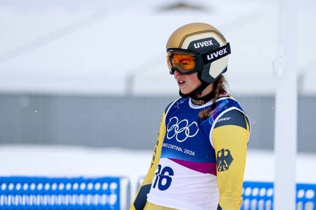 Livigno, Italien 20. Februar 2026: Ski Freestyle Ski Cross Frauen - Olympia 2026 Im Bild: Daniela Maier (GER) Snow Park *** Livigno, Italy February 20, 2026 Ski Freestyle Ski Cross Women Olympia 2026 In the picture Daniela Maier GER Snow Park Copyright: xFotostandx xHettichx