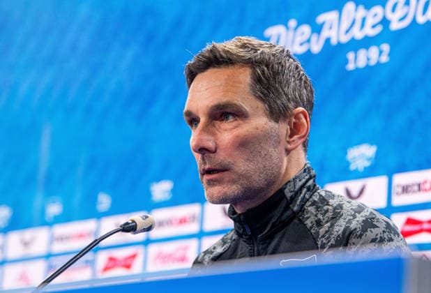 Soccer, Men, Season 2025 26, 2 Bundesliga, Hertha BSC, Press conference before the match against SC Paderborn 07, in the picture coach Stefan Leitl, 20 02 2026, Copyright: xSebastianxRäppold MatthiasxKochx