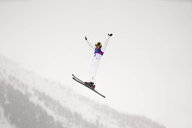 (260220) -- LIVIGNO, Feb. 20, 2026 -- Qi Guangpu of China competes during the freestyle skiing men s aerials qualification 1 at the Milan-Cortina 2026 Olympic Winter games, Winterspiele,Spiele, Summer games in Livigno, Italy, Feb. 20, 2026. ) (MICO2026)ITALY-LIVIGNO-OLYMPIC WINTER GAMES-FREESTYLE SKIING-MEN S AERIALS-QUALIFICATION WuxHuiwo 