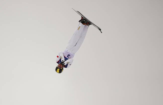 (260220) -- LIVIGNO, Feb. 20, 2026 -- Qi Guangpu of China competes during the freestyle skiing men s aerials qualification 1 at the Milan-Cortina 2026 Olympic Winter games, Winterspiele,Spiele, Summer games in Livigno, Italy, Feb. 20, 2026. ) (MICO2026)ITALY-LIVIGNO-OLYMPIC WINTER GAMES-FREESTYLE SKIING-MEN S AERIALS-QUALIFICATION WuxHuiwo 