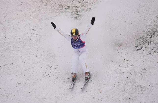 (260220) -- LIVIGNO, Feb. 20, 2026 -- Qi Guangpu of China competes during the freestyle skiing men s aerials qualification 1 at the Milan-Cortina 2026 Olympic Winter games, Winterspiele,Spiele, Summer games in Livigno, Italy, Feb. 20, 2026. ) (MICO2026)ITALY-LIVIGNO-OLYMPIC WINTER GAMES-FREESTYLE SKIING-MEN S AERIALS-QUALIFICATION HuxChao 