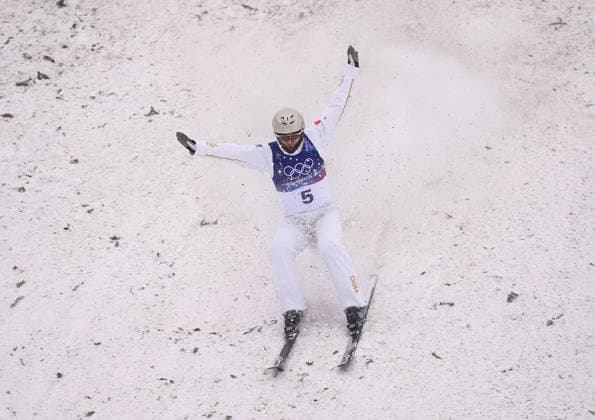 (260220) -- LIVIGNO, Feb. 20, 2026 -- Wang Xindi of China competes during the freestyle skiing men s aerials qualification 1 at the Milan-Cortina 2026 Olympic Winter games, Winterspiele,Spiele, Summer games in Livigno, Italy, Feb. 20, 2026. ) (MICO2026)ITALY-LIVIGNO-OLYMPIC WINTER GAMES-FREESTYLE SKIING-MEN S AERIALS-QUALIFICATION HuxChao 