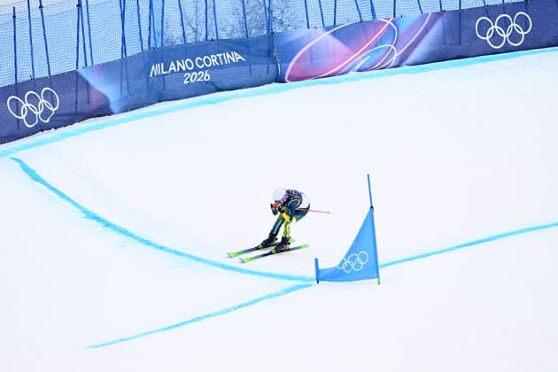 2026 WINTER Olympic Games, Olympische Spiele, Olympia, OS Kyra Wheatley of Australia competes in the seeding round of the Women™s Ski Cross at Livigno Snow Park, on day 14 of the 2026 Milano Cortina Winter Olympic Games in Italy, Friday, February 20, 2026. ( NO ARCHIVING, EDITORIAL USE ONLY LIVIGNO SONDRIO ITALY  Copyright: xDANxHIMBRECHTSx 20260220160453724730