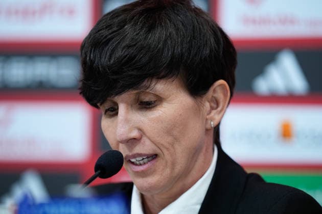 February 20, 2026, Las Rozas, Madrid, Spain: Sonia Bermudez, head coach of Spain, attends a press conference, PK, Pressekonferenz to announce the list of summoned players ahead the FIFA Women s World Cup 2027 football matches of Spain Team against Iceland and Ukraine at Ciudad del Futbol on February 20, 2026, in Las Rozas, Madrid, Spain. Sonia Bermudez Press Conference For Spain Team - FIFA Women s World Cup 2027  - ZUMAa181 20260220_zaa_a181_002 Copyright: xDennisxAgyemanx
