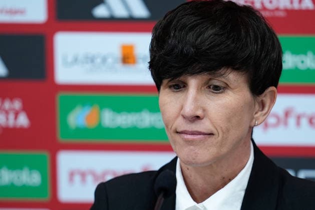February 20, 2026, Las Rozas, Madrid, Spain: Sonia Bermudez, head coach of Spain, attends a press conference, PK, Pressekonferenz to announce the list of summoned players ahead the FIFA Women s World Cup 2027 football matches of Spain Team against Iceland and Ukraine at Ciudad del Futbol on February 20, 2026, in Las Rozas, Madrid, Spain. Las Rozas Spain - ZUMAa181 20260220_zaa_a181_017 Copyright: xDennisxAgyemanx