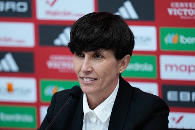 February 20, 2026, Las Rozas, Madrid, Spain: Sonia Bermudez, head coach of Spain, attends a press conference, PK, Pressekonferenz to announce the list of summoned players ahead the FIFA Women s World Cup 2027 football matches of Spain Team against Iceland and Ukraine at Ciudad del Futbol on February 20, 2026, in Las Rozas, Madrid, Spain. Las Rozas Spain - ZUMAa181 20260220_zaa_a181_018 Copyright: xDennisxAgyemanx