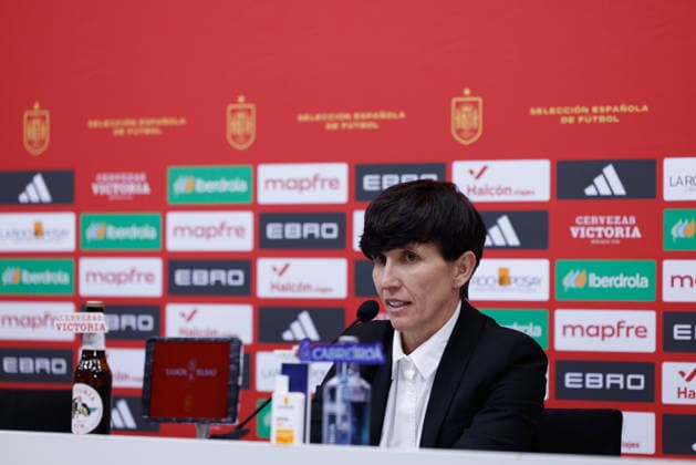 February 20, 2026, Las Rozas, Madrid, Spain: Sonia Bermudez, head coach of Spain, attends a press conference, PK, Pressekonferenz to announce the list of summoned players ahead the FIFA Women s World Cup 2027 football matches of Spain Team against Iceland and Ukraine at Ciudad del Futbol on February 20, 2026, in Las Rozas, Madrid, Spain. Sonia Bermudez Press Conference For Spain Team - FIFA Women s World Cup 2027  - ZUMAa181 20260220_zaa_a181_027 Copyright: xDennisxAgyemanx