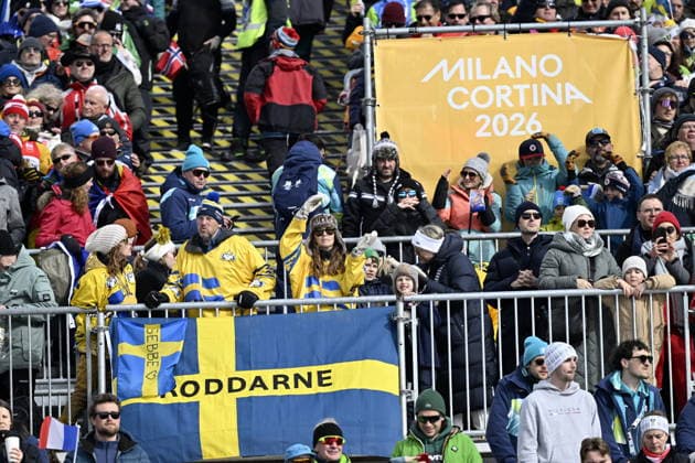 ANTERSELVA, ITALY 20260220 Audience during the men s 15km biathlon, mass start, in Anterselva during the Winter Olympics in Milan Cortina, Italy. *** The image is included in the SPORTS PACKAGE. For others PAYMENT IMAGE *** ANTERSELVA ITALY x10050x *** ANTERSELVA, ITALY 20260220 Audience during the men s 15km biathlon, mass start, in Anterselva during the Winter Olympics in Milan Cortina, Italy The image is included in the SPORTS PACKAGE For others PAYMENT IMAGE ANTERSELVA ITALY x10050x  Copyright: xPontusxLundahl TTx 2026 OLYMPICS BIATHING MEN S MASS START 15KM