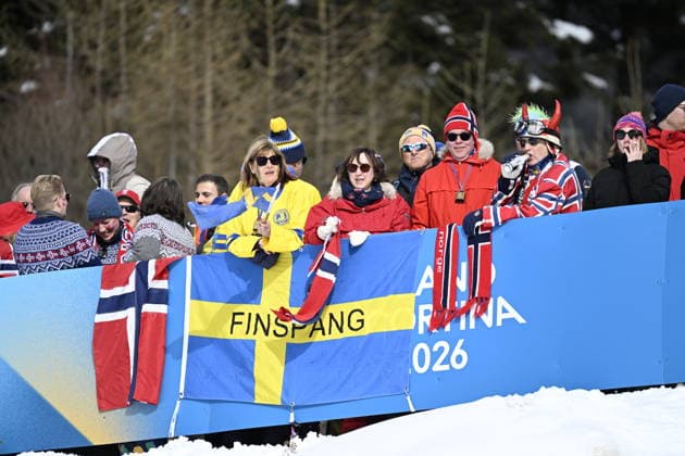 ANTERSELVA, ITALY 20260220 Audience during the men s 15km biathlon, mass start, in Anterselva during the Winter Olympics in Milan Cortina, Italy. *** The image is included in the SPORTS PACKAGE. For others PAYMENT IMAGE *** ANTERSELVA ITALY x10050x *** ANTERSELVA, ITALY 20260220 Audience during the men s 15km biathlon, mass start, in Anterselva during the Winter Olympics in Milan Cortina, Italy The image is included in the SPORTS PACKAGE For others PAYMENT IMAGE ANTERSELVA ITALY x10050x  Copyright: xPontusxLundahl TTx 2026 OLYMPICS BIATHING MEN S MASS START 15KM