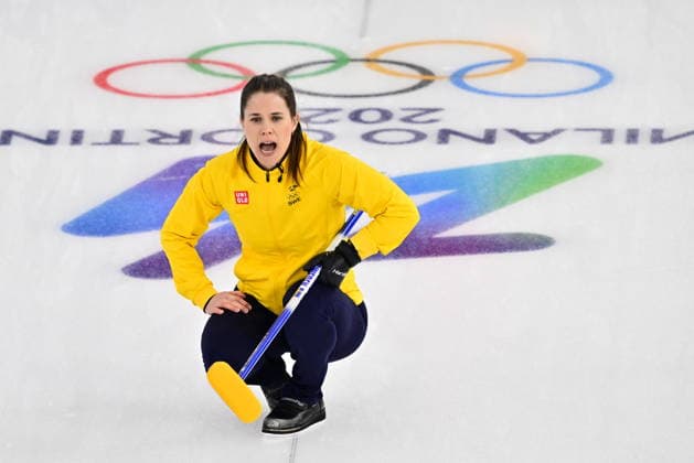 CORTINA, ITALY 20260220 Anna Hasselborg in team Hasselborg during the women s semifinal match between Canada and Sweden in the Olympic curling in Cortina. *** The image is included in the SPORTS PACKAGE. For others PAID IMAGE *** CORTINA ITALY x10030x *** CORTINA, ITALY 20260220 Anna Hasselborg in team Hasselborg during the women s semifinal match between Canada and Sweden in the Olympic curling in Cortina The image is included in the SPORTS PACKAGE For others PAID IMAGE CORTINA ITALY x10030x  Copyright: xJonasxEkströmer TTx 2026 OLYMPICS CURLING WOMEN S SEMIFINAL CANADA-SWEDEN