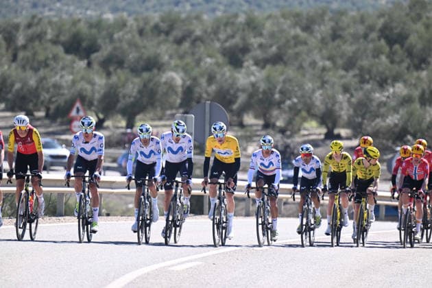 20-02-2026 Vuelta Andalucia; Tappa 03 Jaen - Lopera; 2026, Movistar; Romeo Abad, Ivan; Aular Sanabria, Orluis; 