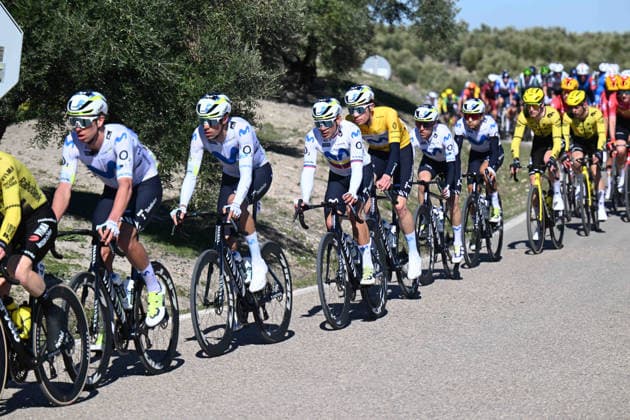 20-02-2026 Vuelta Andalucia; Tappa 03 Jaen - Lopera; 2026, Movistar; Romeo Abad, Ivan; Aular Sanabria, Orluis; 