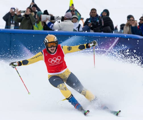 OLYMPICS - Winter Olympic Games, Olympische Spiele, Olympia, OS Milano Cortina 2026 LIVIGNO,ITALY,20.FEB.26 - OLYMPICS, SKI CROSS - Winter Olympic Games Milano Cortina 2026, Skicross, women, final. Image shows the rejoicing of Daniela Maier (GER).  GEPAxpictures xWolfgangxGrebien