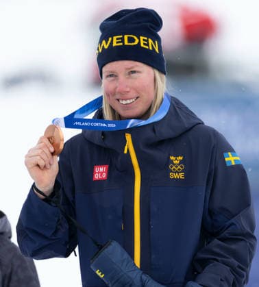 OLYMPICS - Winter Olympic Games, Olympische Spiele, Olympia, OS Milano Cortina 2026 LIVIGNO,ITALY,20.FEB.26 - OLYMPICS, SKI CROSS - Winter Olympic Games Milano Cortina 2026, Skicross, women, final, medal ceremony. Image shows Marielle Berger Sabbatel (FRA).  GEPAxpictures xWolfgangxGrebien