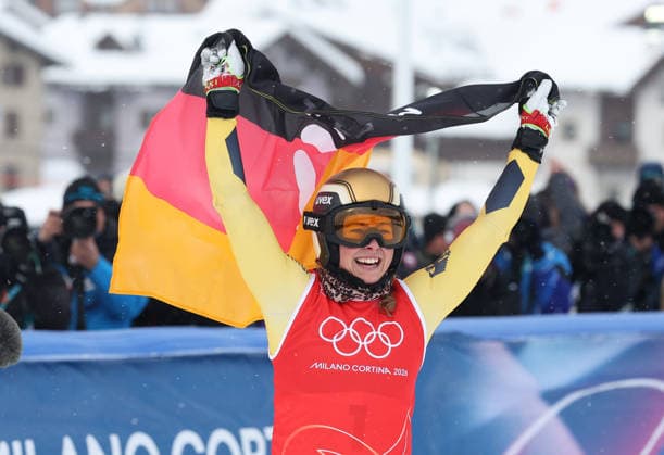 Milano Cortina 2026 - XXV Olympic Winter games, Winterspiele,Spiele, Summer games Livigno - Italy 20 February,2026 Woman s Ski Cross - Freestyle Skiing Final Image Show: Gold Medal Daniela MAIER (GER)  Copyright: xSergioxBisi IPAxSportx xipa-agency.netx xx IPA_71773618 IPA_Agency_IPA71773618