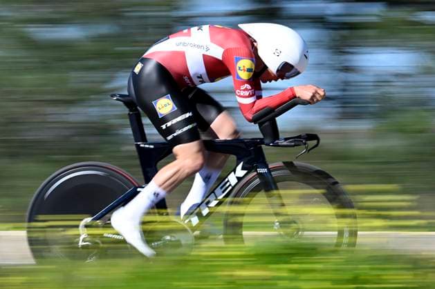 Volta Algarve 2026 Stage 3 VILAMOURA, PORTUGAL - FEBRUARY 20 : Skujins Toms (LAT) of Lidl - Trek during stage 3 of the 52th edition of Volta Algarve an UCI ProSeries 2.Pro Individual Time Trial stage for Men Elite of 19.5 km with start in Vilamoura and finish in Vilamoura on February 20, 2026 in Vilamoura, Portugal, 20 02 2026 ( Motordriver Guy De Vuyst - Vilamoura Portugal  Copyright: xNicoxVereeckenx