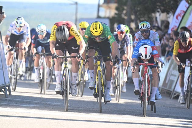 20-02-2026 Vuelta Andalucia; Tappa 03 Jaen - Lopera; 2026, Cofidis; 2026, Groupama - Fdj United; 2026, Visma - Lease A Bike; Fretin, Milan; Penhoet, Paul; Laporte, Christophe; Lopera; 