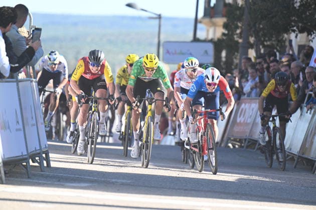 20-02-2026 Vuelta Andalucia; Tappa 03 Jaen - Lopera; 2026, Cofidis; 2026, Groupama - Fdj United; 2026, Visma - Lease A Bike; Fretin, Milan; Penhoet, Paul; Laporte, Christophe; Lopera; 