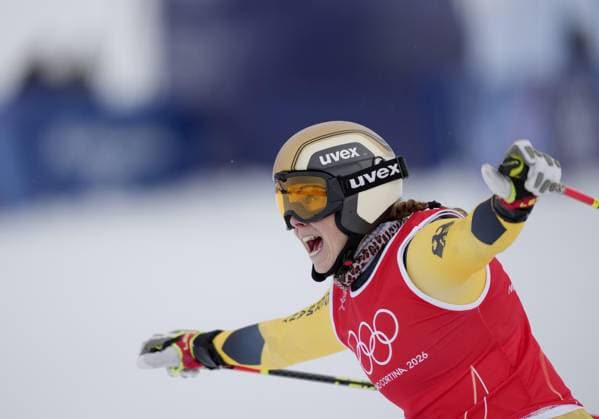 Milan Cortina Olympics: Freestyle skiing German freestyle skier Daniela Maier reacts after winning the women s ski cross gold at the Milan Cortina Olympics on Feb. 20, 2026, at Livigno Snow Park in Livigno, Italy.  A14AA0005308715P