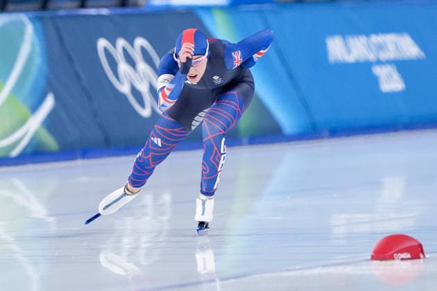 2026-02-20 - Milano Cortina 2026 Winter Olympics 1500m Women MILAN, ITALY - FEBRUARY 20: Ellia Smeding of United Kingdom during the 1500m Women on day 16 of the Milano Cortina 2026 Winter Olympics at the Milano Speed skating, Eisschnelllauf Arena on February 20, 2026 in Milan, Italy Milan Milano Speed Skating Arena Italy Content not available for redistribution in The Netherlands directly or indirectly through any third parties. Copyright: xAndrexWeeningx
