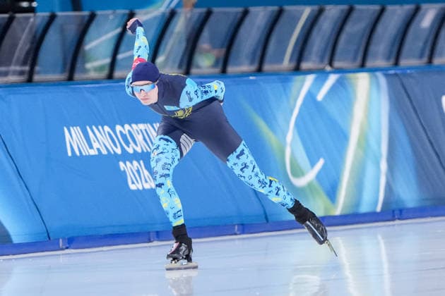 2026-02-20 - Milano Cortina 2026 Winter Olympics 1500m Women MILAN, ITALY - FEBRUARY 20: Arina Ilyachshenko of Kazakhstan during the 1500m Women on day 16 of the Milano Cortina 2026 Winter Olympics at the Milano Speed skating, Eisschnelllauf Arena on February 20, 2026 in Milan, Italy Milan Milano Speed Skating Arena Italy Content not available for redistribution in The Netherlands directly or indirectly through any third parties. Copyright: xAndrexWeeningx