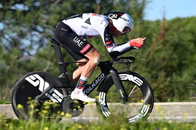Volta Algarve 2026 Stage 3 VILAMOURA, PORTUGAL - FEBRUARY 20 : Mcnulty Brandon (USA) of UAE Team Emirates - XRG during stage 3 of the 52th edition of Volta Algarve an UCI ProSeries 2.Pro Individual Time Trial stage for Men Elite of 19.5 km with start in Vilamoura and finish in Vilamoura on February 20, 2026 in Vilamoura, Portugal, 20 02 2026 ( Motordriver Guy De Vuyst - Vilamoura Portugal  Copyright: xNicoxVereeckenx