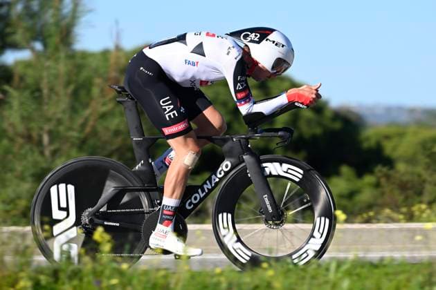 Volta Algarve 2026 Stage 3 VILAMOURA, PORTUGAL - FEBRUARY 20 : Mcnulty Brandon (USA) of UAE Team Emirates - XRG during stage 3 of the 52th edition of Volta Algarve an UCI ProSeries 2.Pro Individual Time Trial stage for Men Elite of 19.5 km with start in Vilamoura and finish in Vilamoura on February 20, 2026 in Vilamoura, Portugal, 20 02 2026 ( Motordriver Guy De Vuyst - Vilamoura Portugal  Copyright: xNicoxVereeckenx