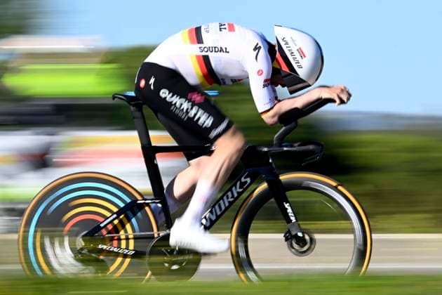 Volta Algarve 2026 Stage 3 VILAMOURA, PORTUGAL - FEBRUARY 20 : Schachmann Maximilian (GER) of Soudal Quick-Step during stage 3 of the 52th edition of Volta Algarve an UCI ProSeries 2.Pro Individual Time Trial stage for Men Elite of 19.5 km with start in Vilamoura and finish in Vilamoura on February 20, 2026 in Vilamoura, Portugal, 20 02 2026 ( Motordriver Guy De Vuyst - Vilamoura Portugal  Copyright: xNicoxVereeckenx