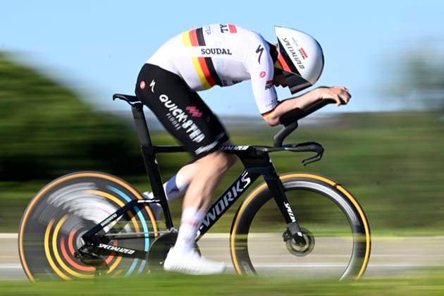 Volta Algarve 2026 Stage 3 VILAMOURA, PORTUGAL - FEBRUARY 20 : Schachmann Maximilian (GER) of Soudal Quick-Step during stage 3 of the 52th edition of Volta Algarve an UCI ProSeries 2.Pro Individual Time Trial stage for Men Elite of 19.5 km with start in Vilamoura and finish in Vilamoura on February 20, 2026 in Vilamoura, Portugal, 20 02 2026 ( Motordriver Guy De Vuyst - Vilamoura Portugal  Copyright: xNicoxVereeckenx