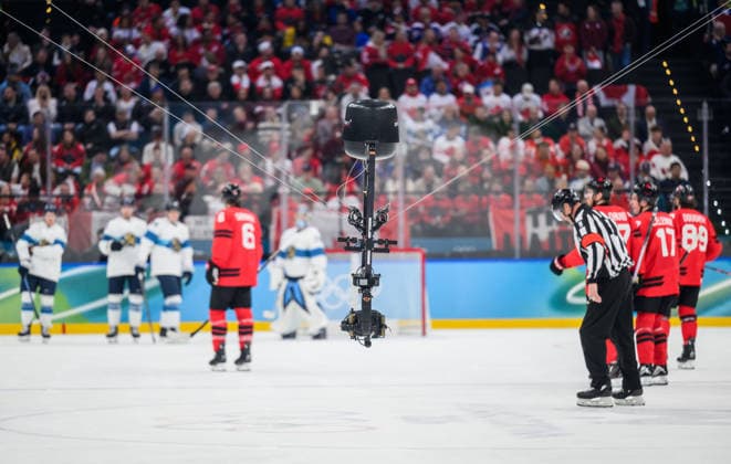 260220 Spidercam during the men s Ice hockey, Eishockey semifinal between Canada and Finland during day 14 of the 2026 Winter Olympics on February 20, 2026 in Milan. Photo: Joel Marklund BILDBYRAN kod JM CS0887 ishockey ice hockey Olympic Games, Olympische Spiele, Olympia, OS olympics winter olympics os ol olympiska spel vinter-os olympiske leker milano cortina 2026 milan cortina 2026 milano cortina 2026 olympic games milano cortina 2026 winter olympic games milano cortina-os milano cortina-ol vinter-ol 14 bbeng finland canada kanada kamera genre Spidercam Spider cam *** 260220 Spidercam during the men s ice hockey semifinal between Canada and Finland during day 14 of the 2026 Winter Olympics on February 20, 2026 in Milan Photo Joel Marklund BILDBYRAN kod JM CS0887 ishockey ice hockey olympic games olympics winter olympics os ol olympiska spel vinter os olympiske leker milano cortina 2026 milan cortina 2026 milano cortina 2026 olympic games milano cortina 2026 winter olympic games milano cortina os milano cortina ol vinter ol 14 bbeng finland canada kanada kamera genre Spidercam Spider cam  Copyright: JOELxMARKLUND BB260220JM003