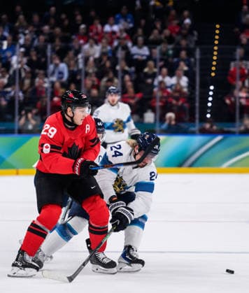 260220 Nathan MacKinnon of Canada against Roope Hintz of Finland in the men s Ice hockey, Eishockey semifinal between Canada and Finland during day 14 of the 2026 Winter Olympics on February 20, 2026 in Milan. Photo: Joel Marklund BILDBYRAN kod JM CS0887 ishockey ice hockey Olympic Games, Olympische Spiele, Olympia, OS olympics winter olympics os ol olympiska spel vinter-os olympiske leker milano cortina 2026 milan cortina 2026 milano cortina 2026 olympic games milano cortina 2026 winter olympic games milano cortina-os milano cortina-ol vinter-ol 14 bbeng finland canada kanada *** 260220 Nathan MacKinnon of Canada against Roope Hintz of Finland in the men s ice hockey semifinal between Canada and Finland during day 14 of the 2026 Winter Olympics on February 20, 2026 in Milan Photo Joel Marklund BILDBYRAN kod JM CS0887 ishockey ice hockey olympic games olympics winter olympics os ol olympiska spel vinter os olympiske leker milano cortina 2026 milan cortina 2026 milano cortina 2026 olympic games milano cortina 2026 winter olympic games milano cortina os milano cortina ol vinter ol 14 bbeng finland canada kanada  Copyright: JOELxMARKLUND BB260220JM004