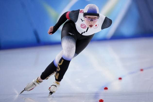 Milan Cortina Olympics: Speed skating, Eisschnelllauf Japanese speed skater Momoka Horikawa competes in the women s 1,500 meters at the Milan Cortina Olympics on Feb. 20, 2026, at Milano Speed Skating Stadium in Milan.  A14AA0005308867P