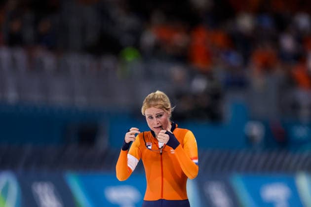 2026-02-20 Speed skating, Eisschnelllauf - Milano Cortina 2026 Winter Olympics - Day 14 MILAN, ITALY - FEBRUARY 20: Marijke Groenewoud of the Netherlands reacts after competing in the Women s 1500m during Day 14 of Speed Skating - Milano Cortina 2026 Winter Olympics at Milano Speed Skating Stadium on February 20, 2026 in Milan, Italy. (Photo by Joris Verwijst BSR Agency) Milan Italy Content not available for redistribution in The Netherlands directly or indirectly through any third parties. Copyright: xBSRxAgencyx
