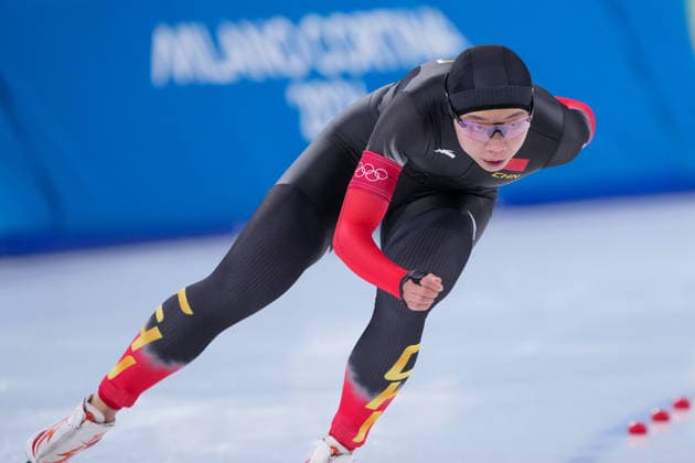 2026-02-20 - Milano Cortina 2026 Winter Olympics 1500m Women MILAN, ITALY - FEBRUARY 20: Qi Yin of China during the 1500m Women on day 16 of the Milano Cortina 2026 Winter Olympics at the Milano Speed skating, Eisschnelllauf Arena on February 20, 2026 in Milan, Italy Milan Milano Speed Skating Arena Italy Content not available for redistribution in The Netherlands directly or indirectly through any third parties. Copyright: xAndrexWeeningx