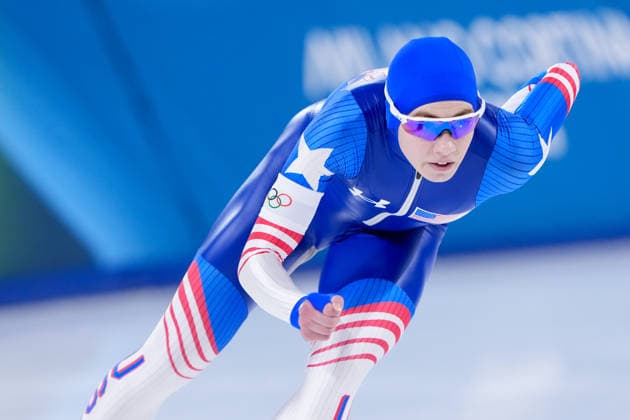 2026-02-20 - Milano Cortina 2026 Winter Olympics 1500m Women MILAN, ITALY - FEBRUARY 20: Greta Myers of United States of America during the 1500m Women on day 16 of the Milano Cortina 2026 Winter Olympics at the Milano Speed skating, Eisschnelllauf Arena on February 20, 2026 in Milan, Italy Milan Milano Speed Skating Arena Italy Content not available for redistribution in The Netherlands directly or indirectly through any third parties. Copyright: xAndrexWeeningx
